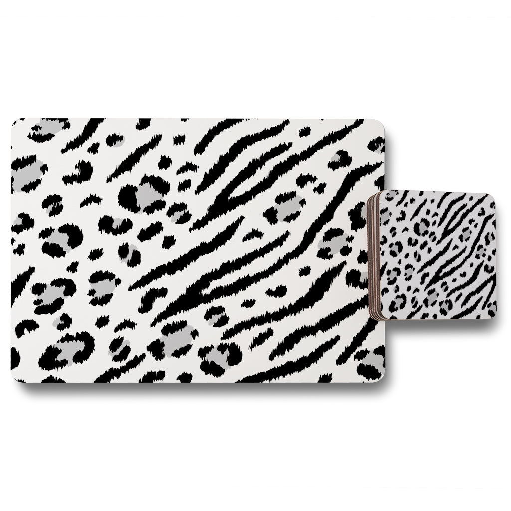 New Product Zebra & Leopard Print (Placemat & Coaster Set)  - Andrew Lee Home and Living