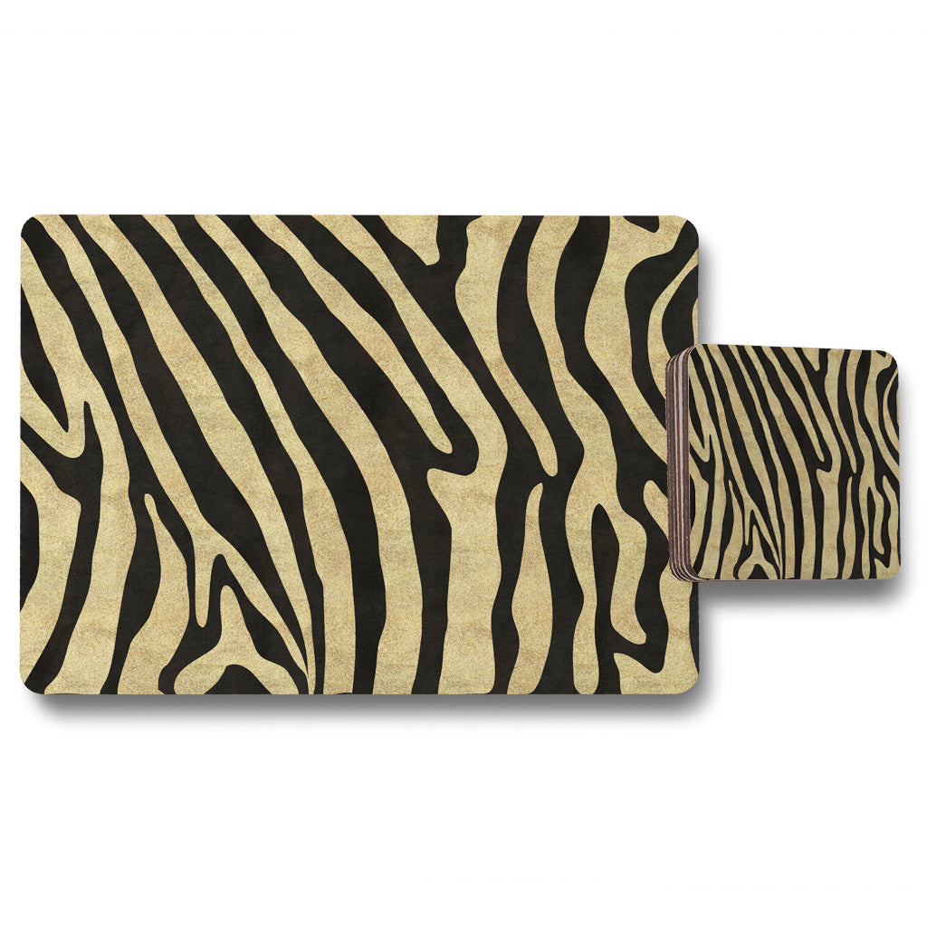 New Product Golden Zebra (Placemat & Coaster Set)  - Andrew Lee Home and Living