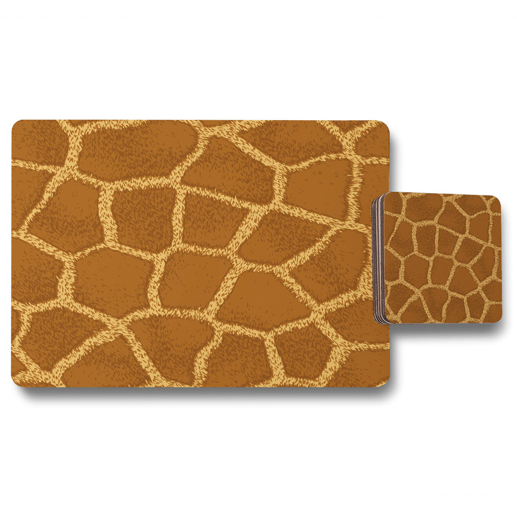 New Product Giraffe Print (Placemat & Coaster Set)  - Andrew Lee Home and Living