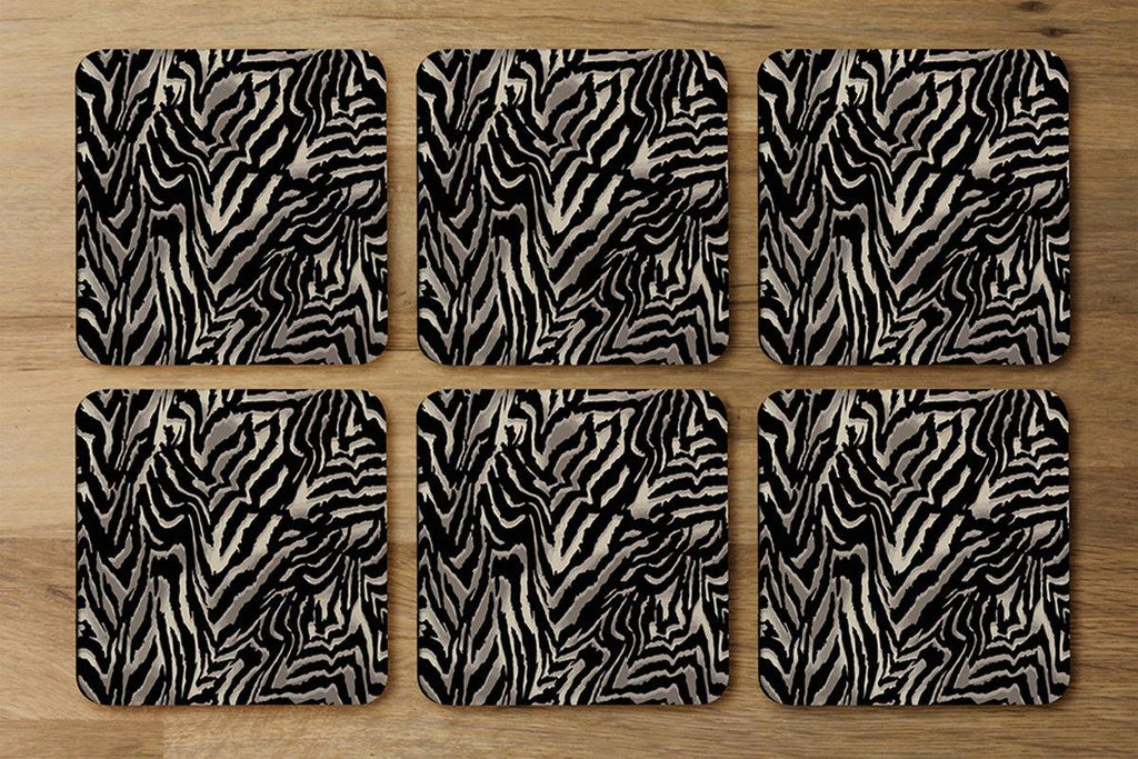 Gold Zebra Print (Coaster) - Andrew Lee Home and Living