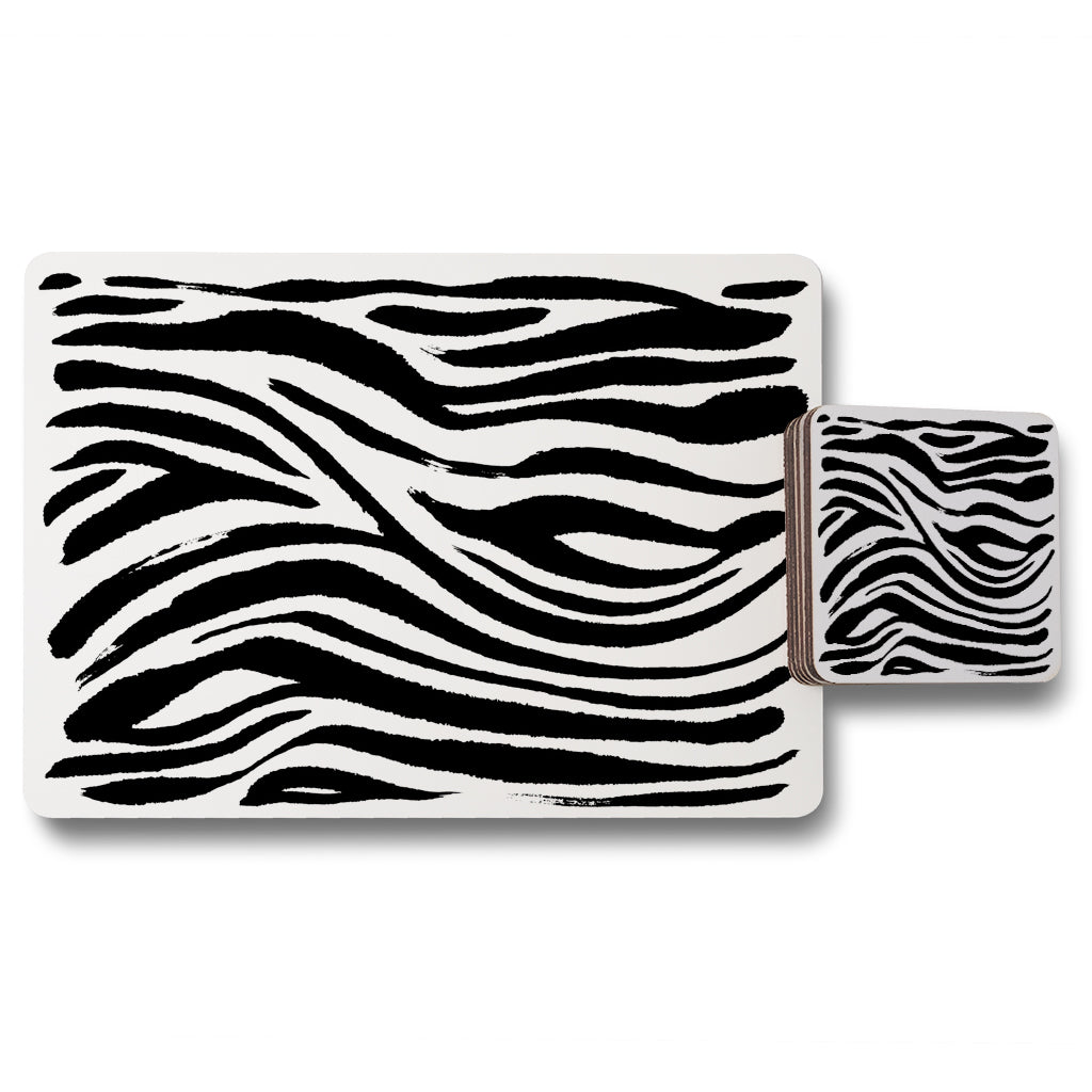 New Product Zebra Stripes Print (Placemat & Coaster Set)  - Andrew Lee Home and Living