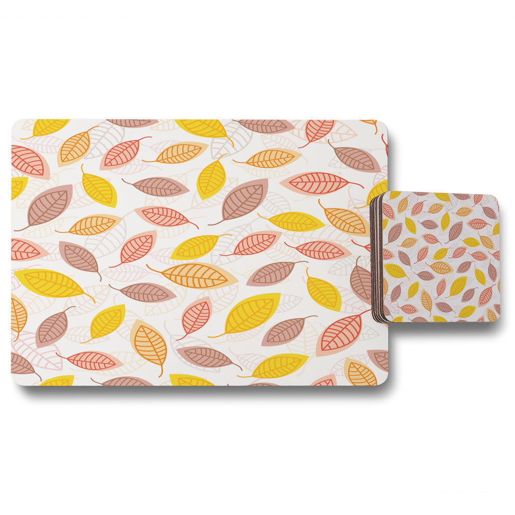 New Product Small Autumn Leaves (Placemat & Coaster Set)  - Andrew Lee Home and Living