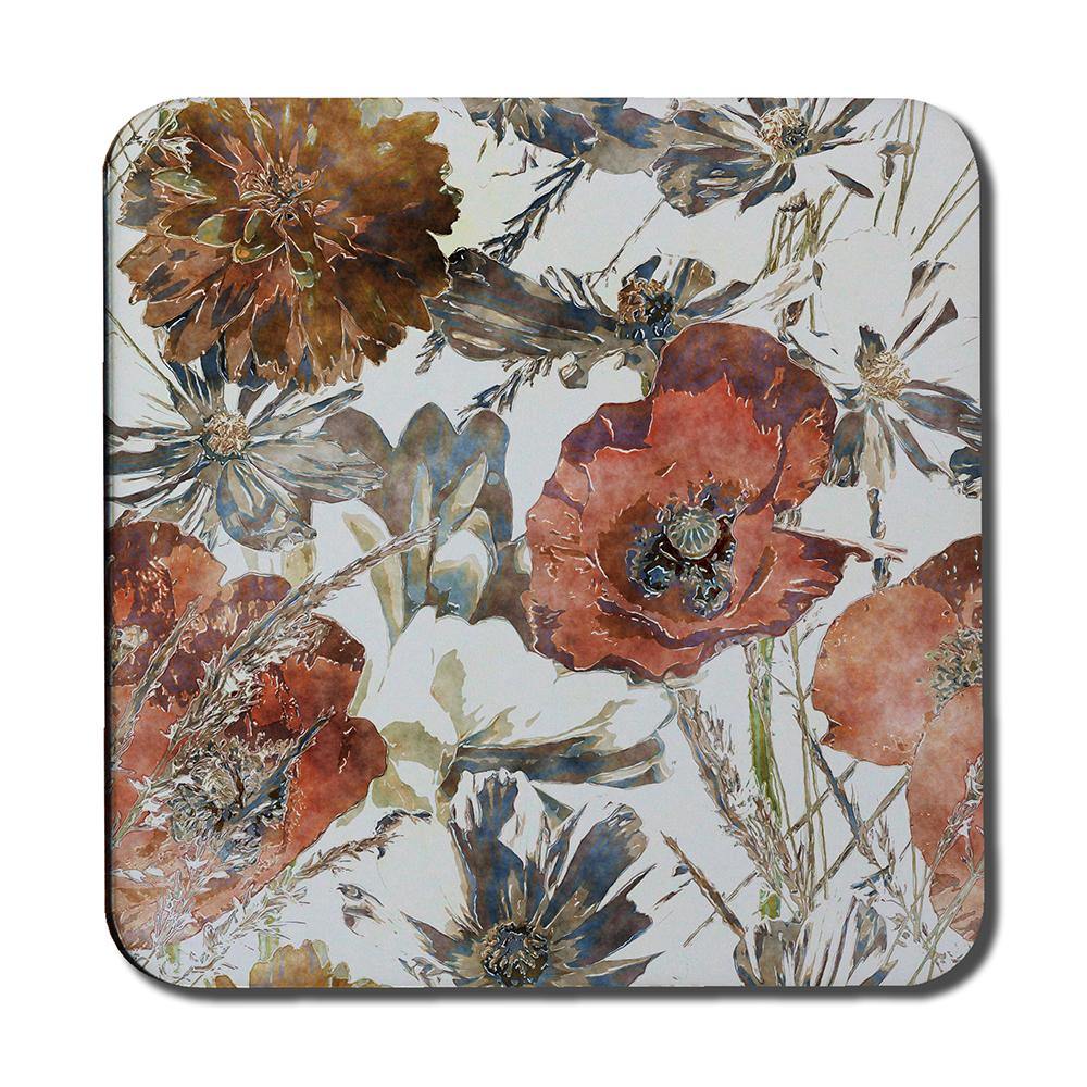 Watercolour Flower Print (Coaster) - Andrew Lee Home and Living