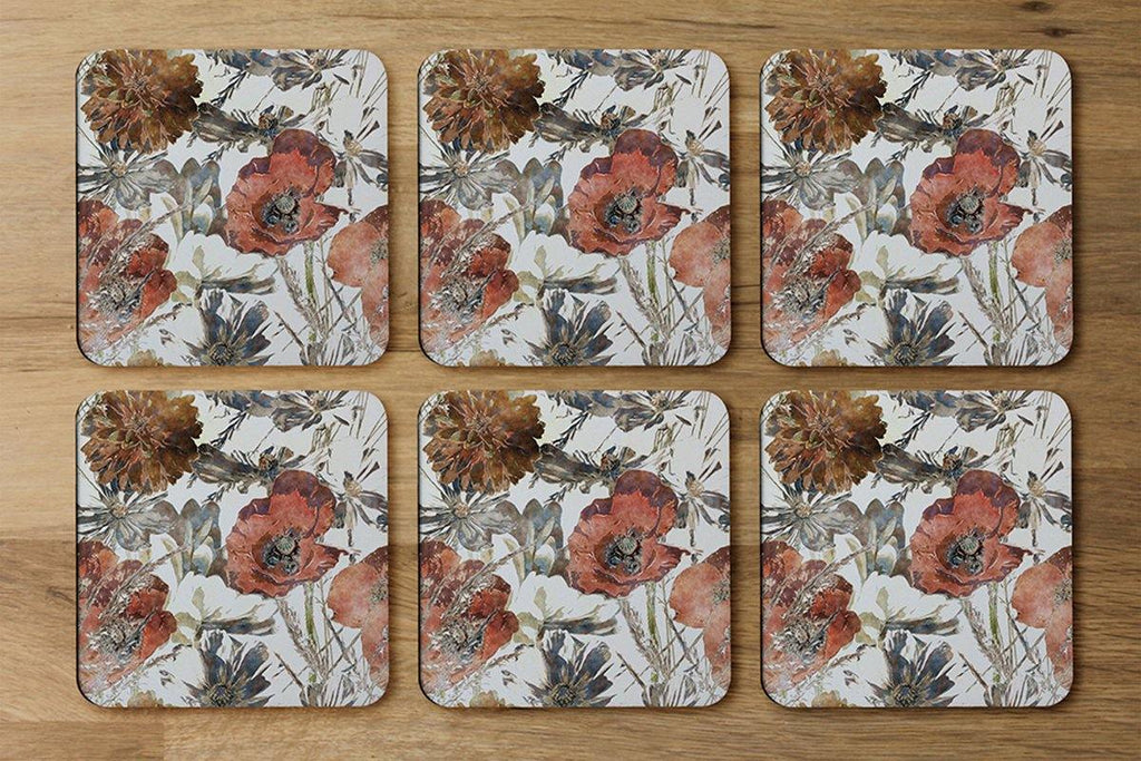 Watercolour Flower Print (Coaster) - Andrew Lee Home and Living