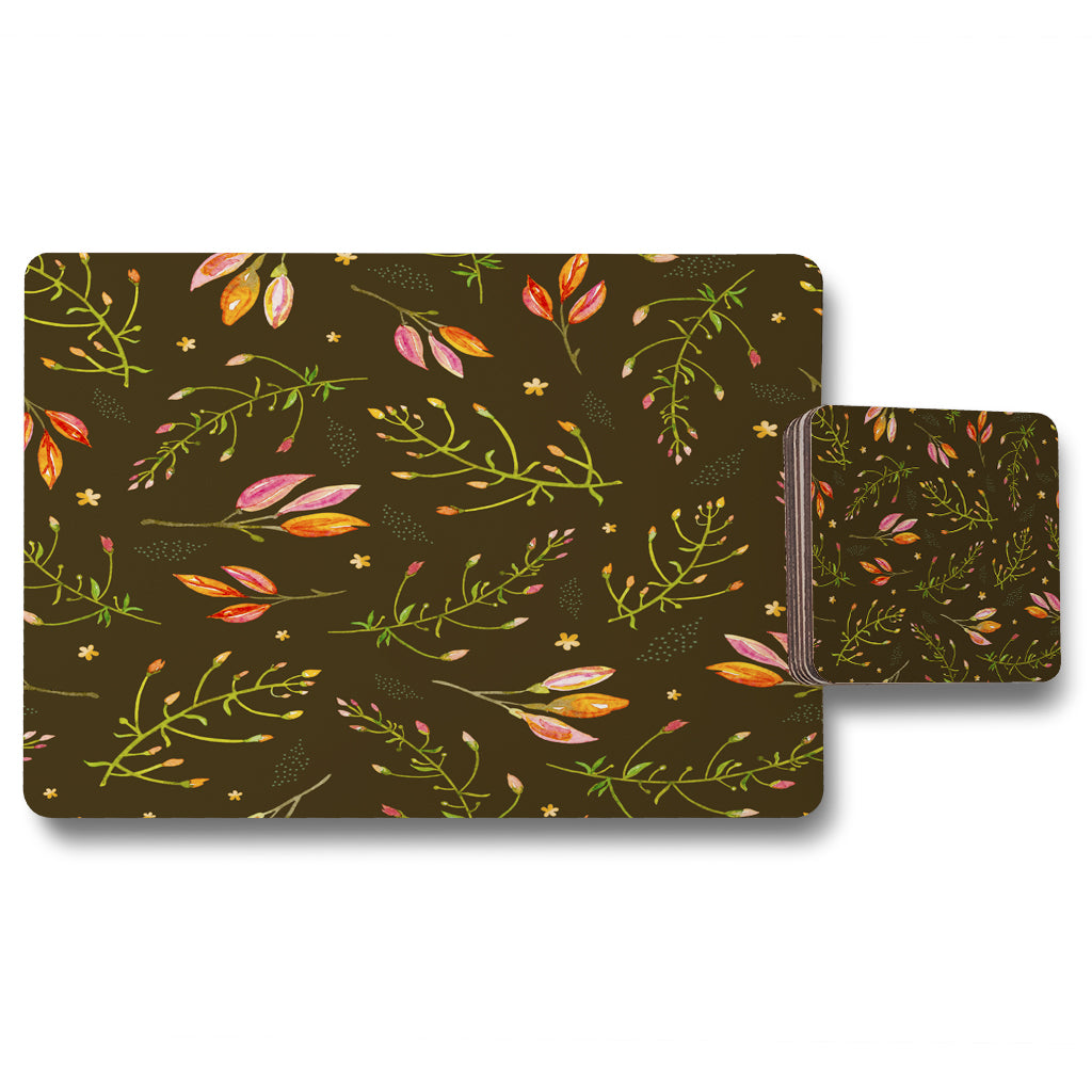 New Product Green Branches (Placemat & Coaster Set)  - Andrew Lee Home and Living