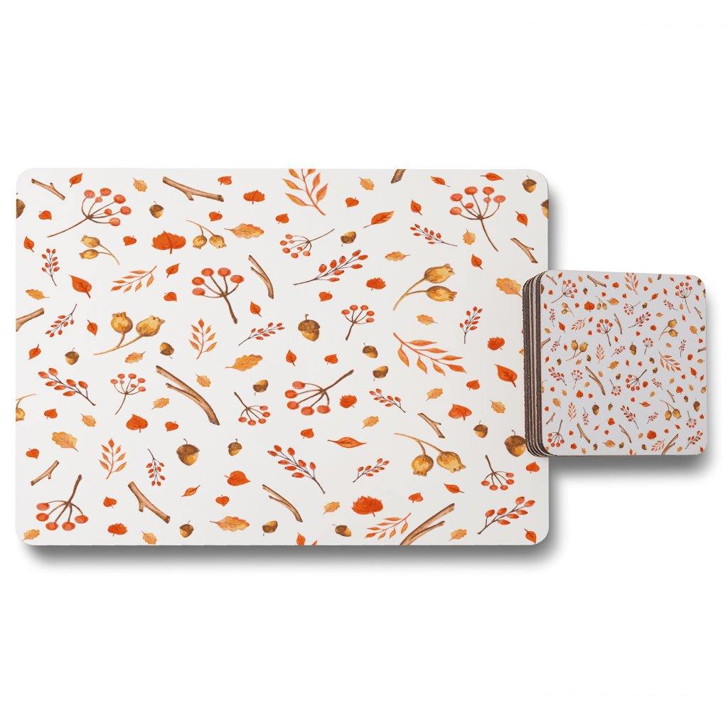 Acorns & Leaves (Placemat & Coaster Set) - Andrew Lee Home and Living