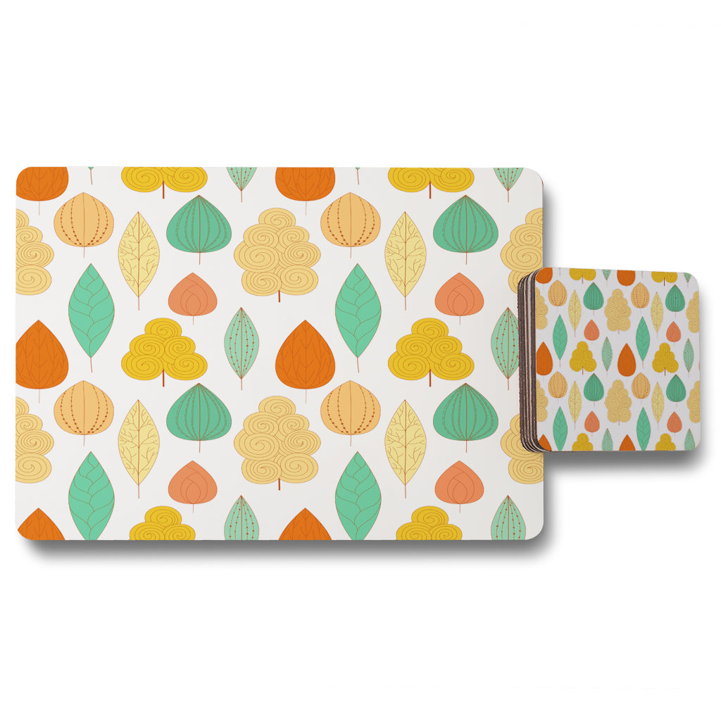 New Product Decorative Leaves (Placemat & Coaster Set)  - Andrew Lee Home and Living