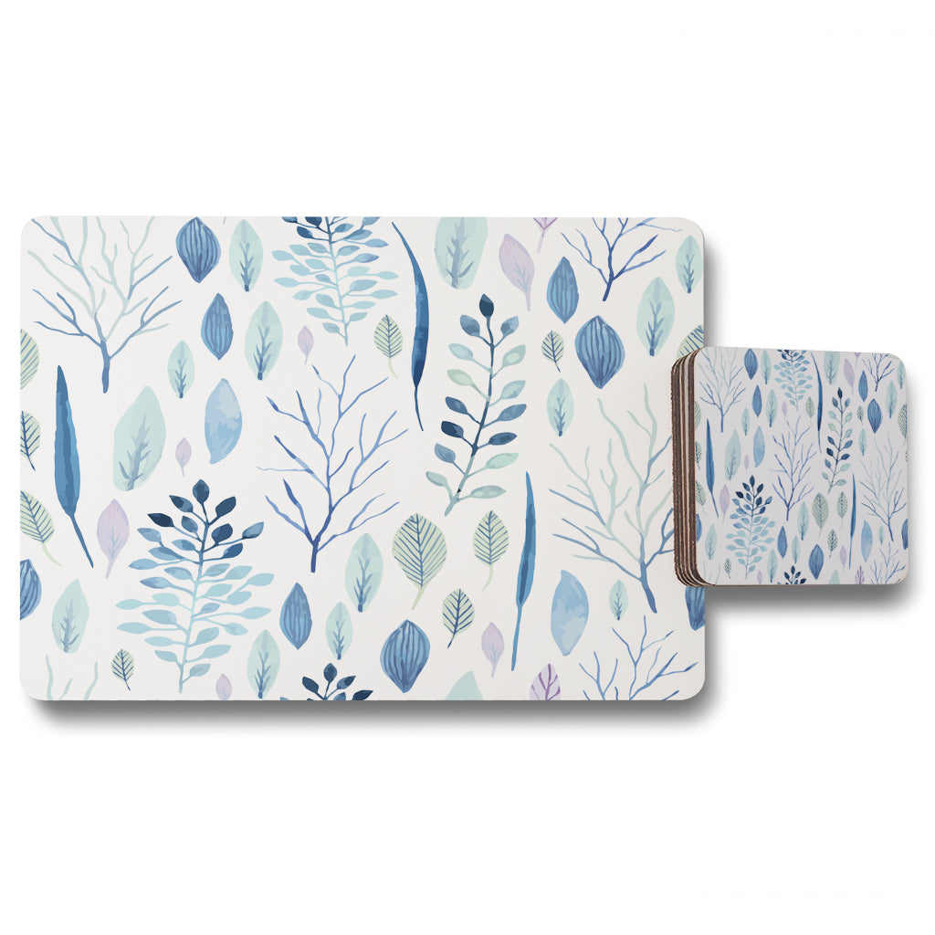 New Product Winter Branches & Leaves (Placemat & Coaster Set)  - Andrew Lee Home and Living