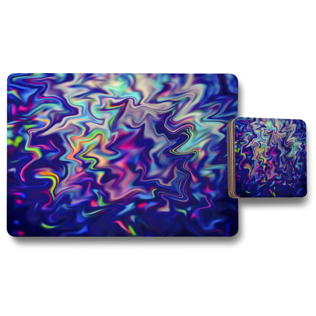 New Product Psychedelic Marble (Placemat & Coaster Set)  - Andrew Lee Home and Living