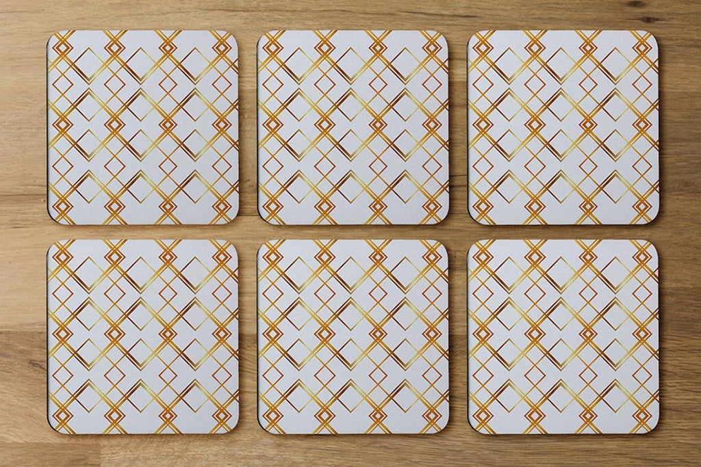 Geometric Golden Pattern (Coaster) - Andrew Lee Home and Living