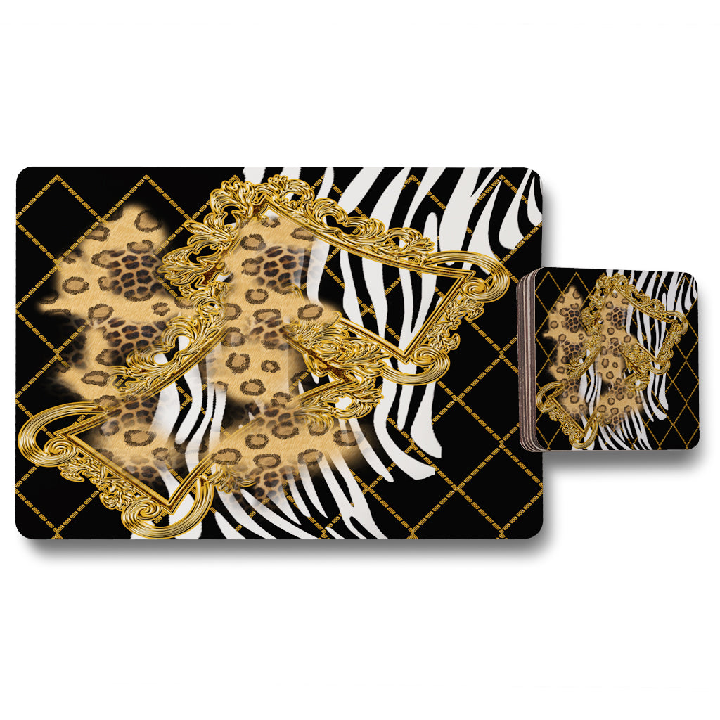 New Product Zebra & Baroque (Placemat & Coaster Set)  - Andrew Lee Home and Living