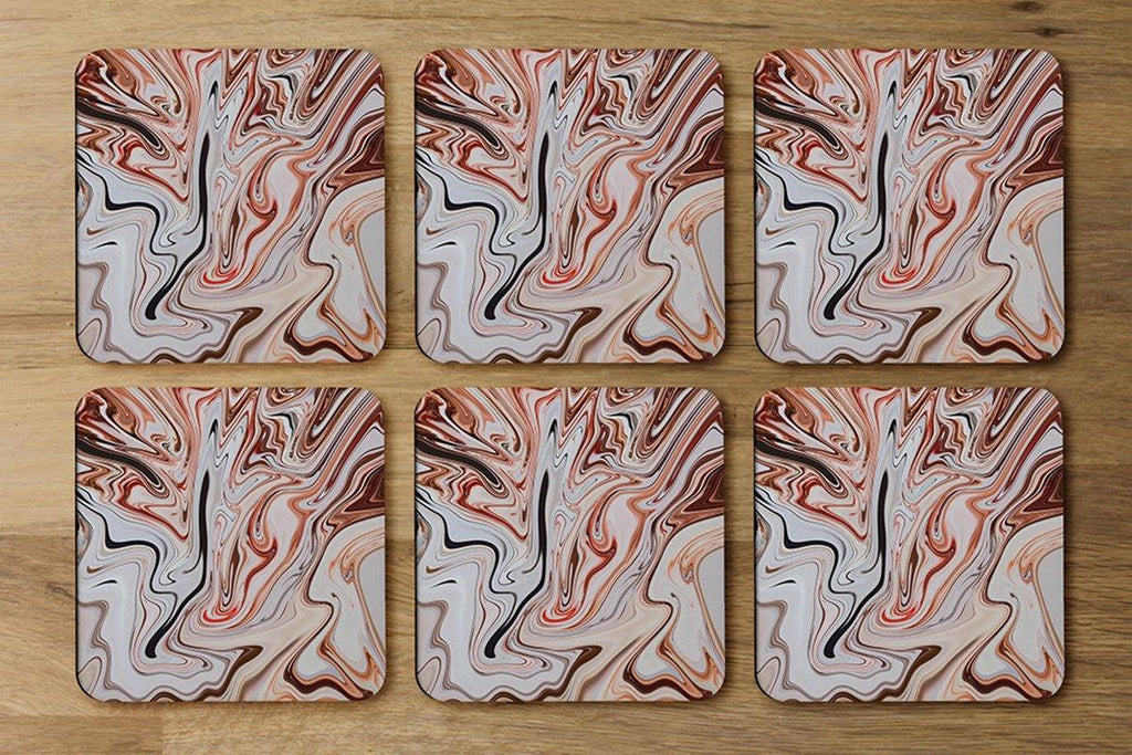 Pink Rippled Marble (Coaster) - Andrew Lee Home and Living