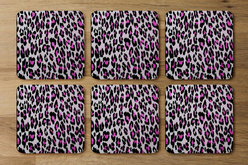 Pink Fluffy Leopard (Coaster) - Andrew Lee Home and Living