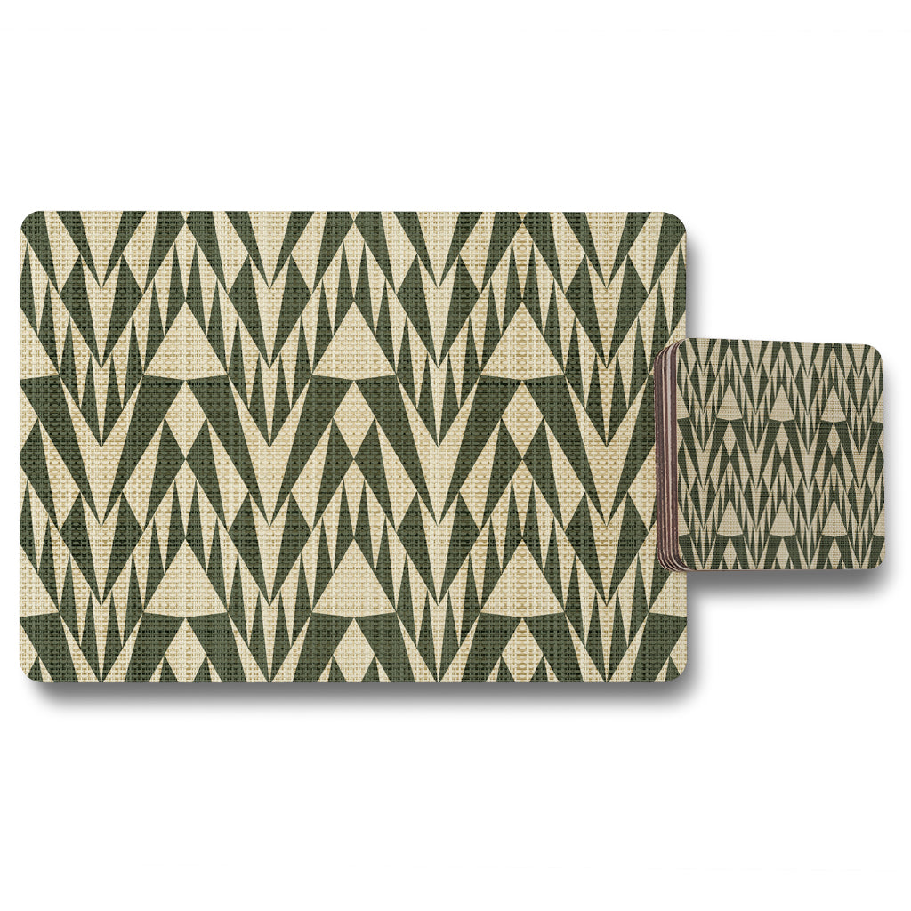 New Product Geo Pattern (Placemat & Coaster Set)  - Andrew Lee Home and Living