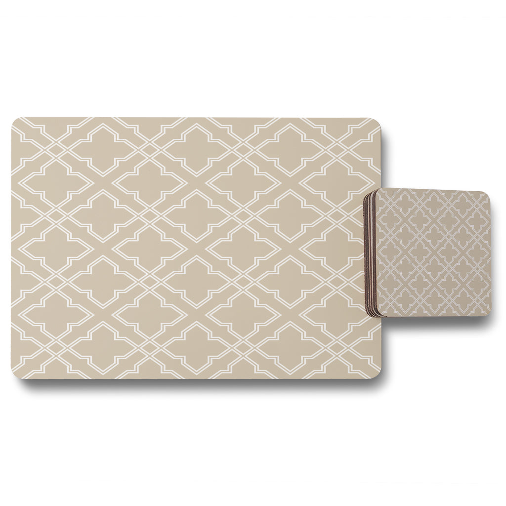New Product Cross Ornament Pattern (Placemat & Coaster Set)  - Andrew Lee Home and Living