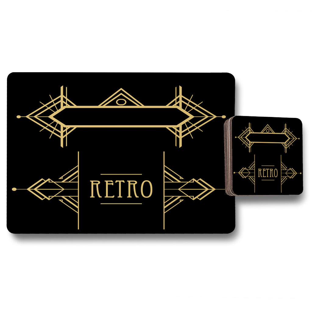 New Product Art Deco Retro (Placemat & Coaster Set)  - Andrew Lee Home and Living