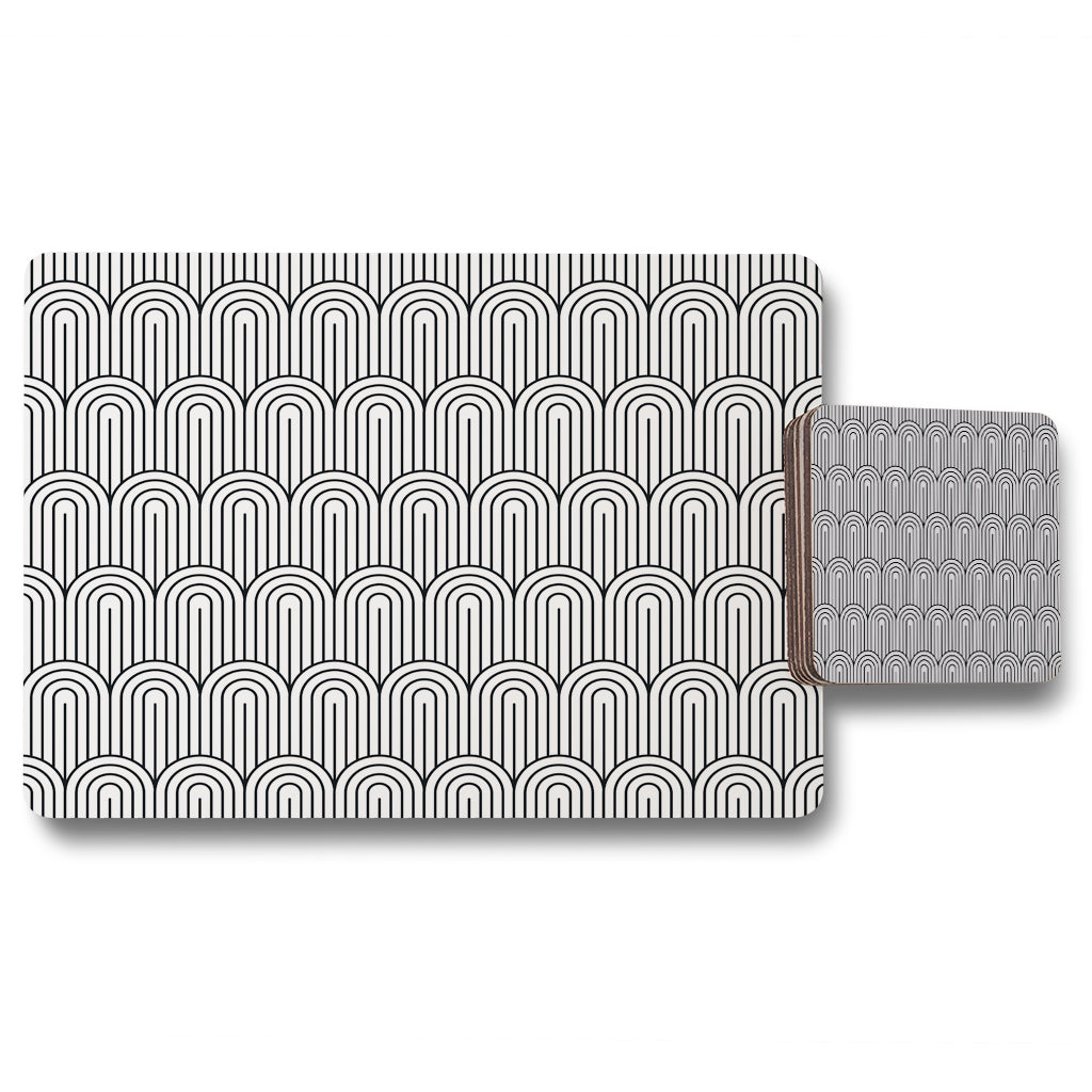 New Product Geometric Curves (Placemat & Coaster Set)  - Andrew Lee Home and Living