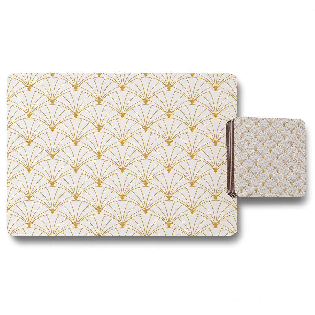New Product Gold Shells (Placemat & Coaster Set)  - Andrew Lee Home and Living