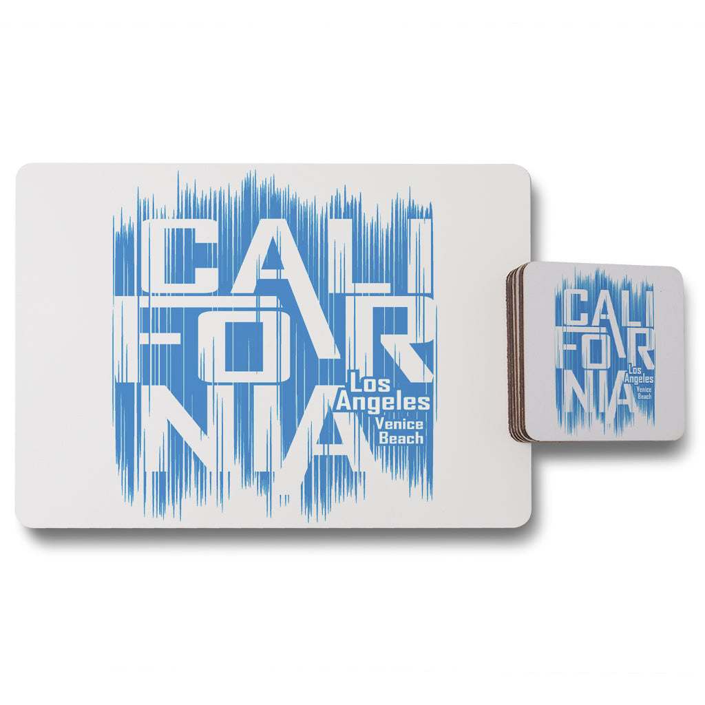 New Product California Venice Beach (Placemat & Coaster Set)  - Andrew Lee Home and Living