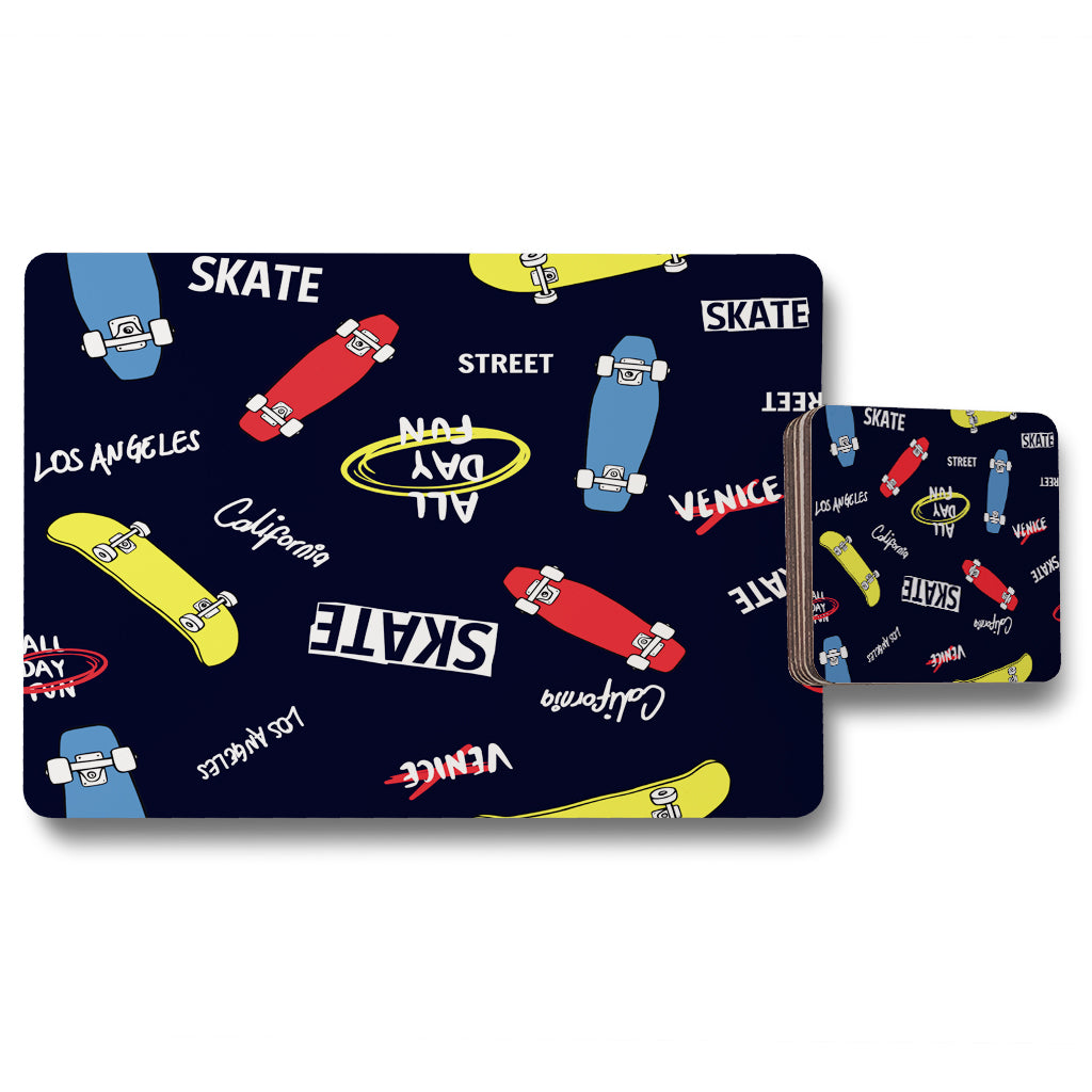 New Product Skate (Placemat & Coaster Set)  - Andrew Lee Home and Living