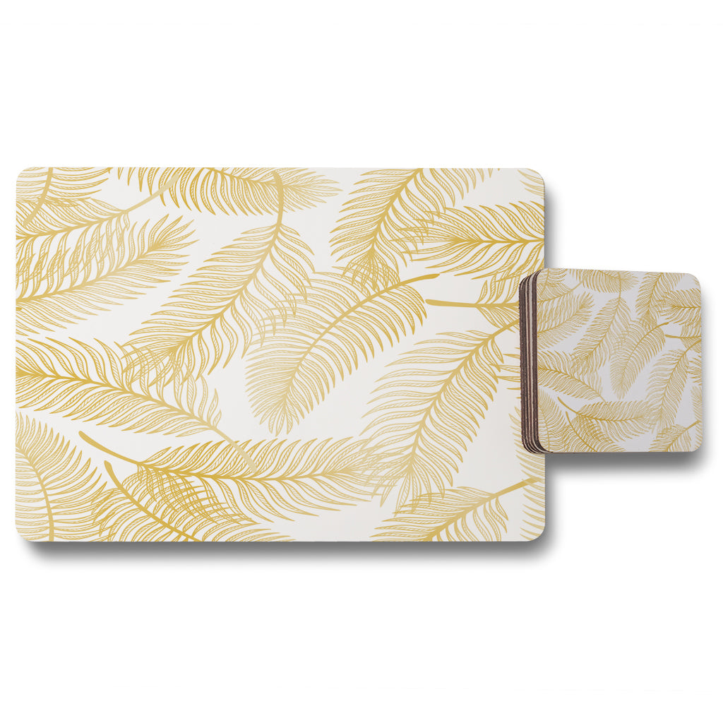 New Product Golden Leaves (Placemat & Coaster Set)  - Andrew Lee Home and Living