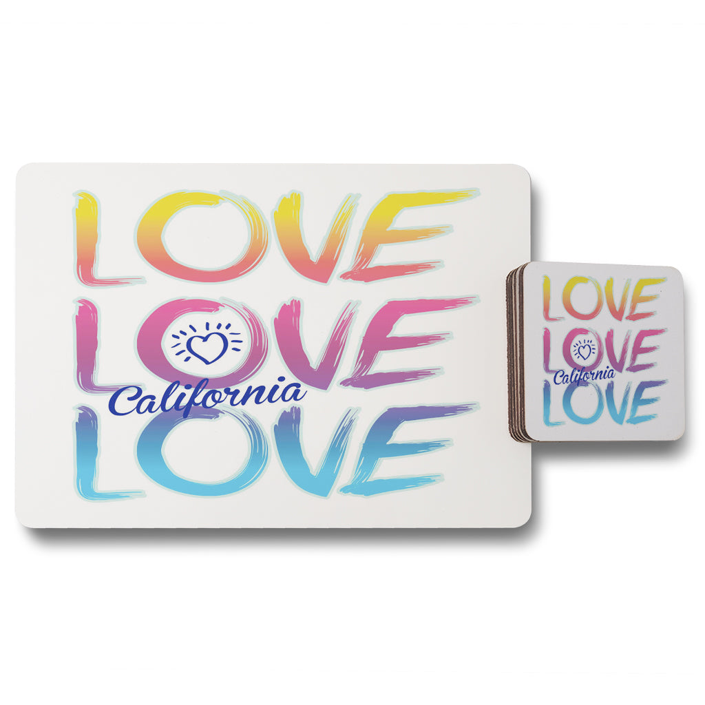 New Product Love California (Placemat & Coaster Set)  - Andrew Lee Home and Living