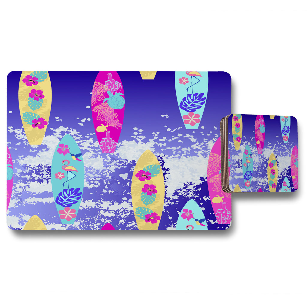 New Product Tropical Surf (Placemat & Coaster Set)  - Andrew Lee Home and Living