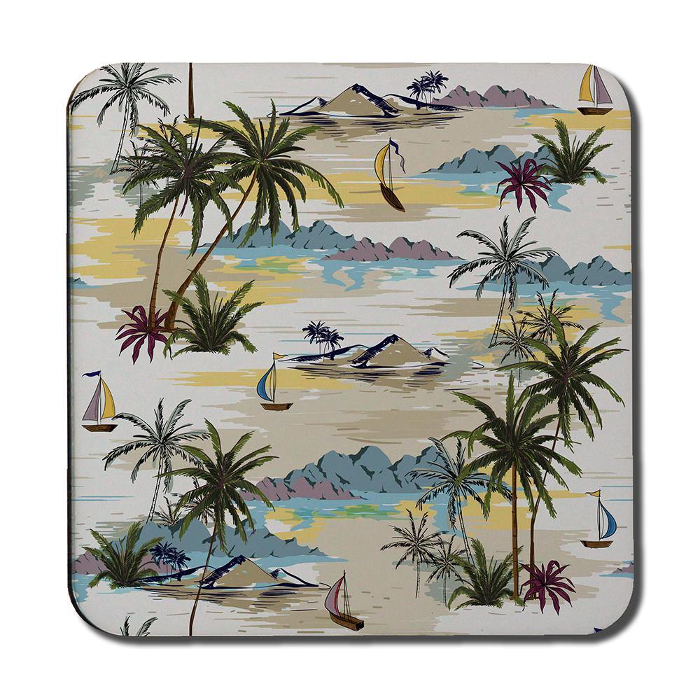 Palm & Sailboats (Coaster) - Andrew Lee Home and Living