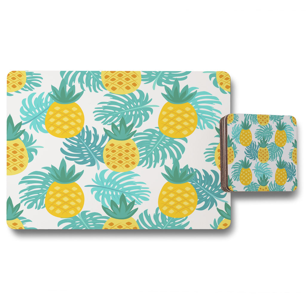 New Product Pineapples (Placemat & Coaster Set)  - Andrew Lee Home and Living