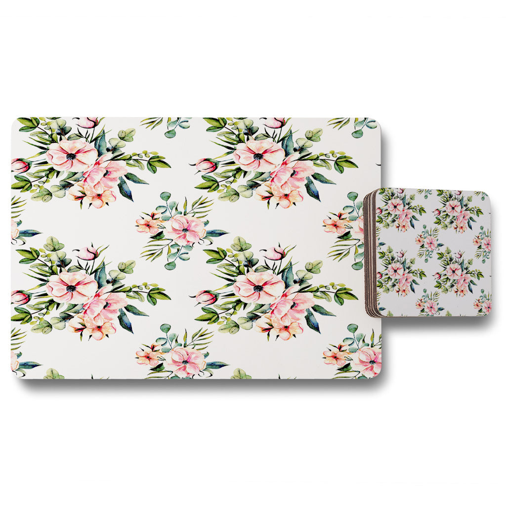 New Product Watercolour Plants (Placemat & Coaster Set)  - Andrew Lee Home and Living