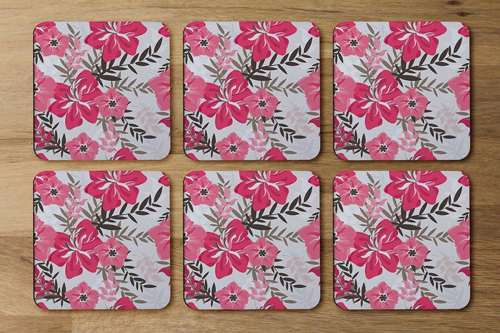 Red & Pink Floral (Coaster) - Andrew Lee Home and Living