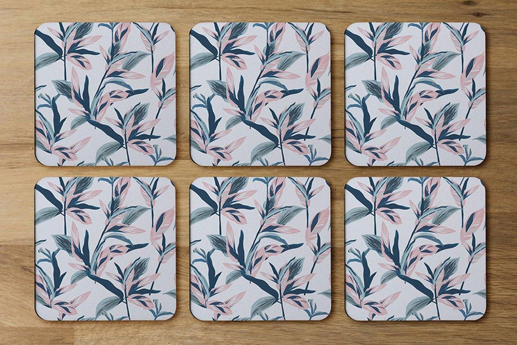 Winter Pink & Blue Flowers (Coaster) - Andrew Lee Home and Living
