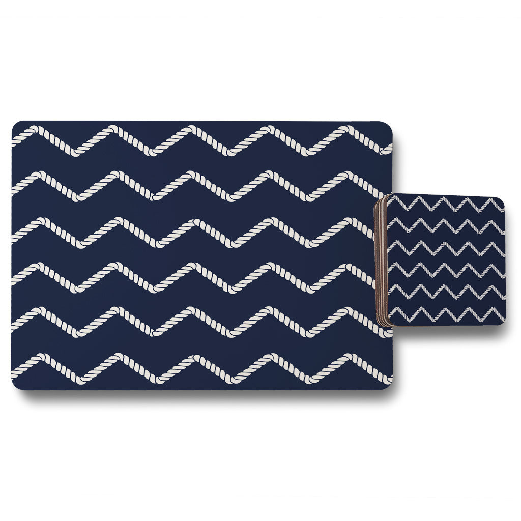 New Product Zig Zagged Rope (Placemat & Coaster Set)  - Andrew Lee Home and Living