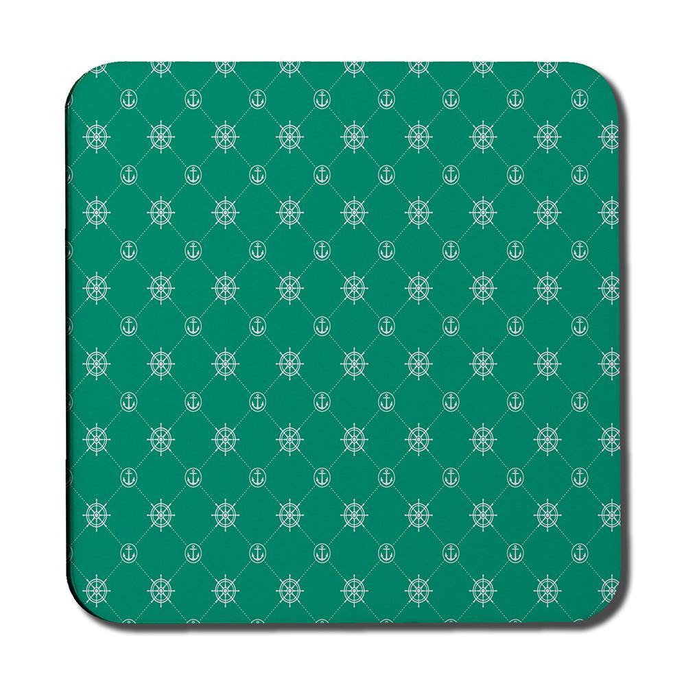 Nautical Elements on Green (Coaster) - Andrew Lee Home and Living