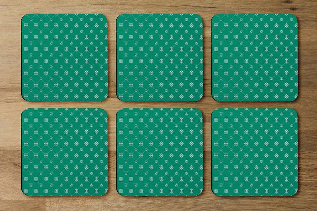 Nautical Elements on Green (Coaster) - Andrew Lee Home and Living