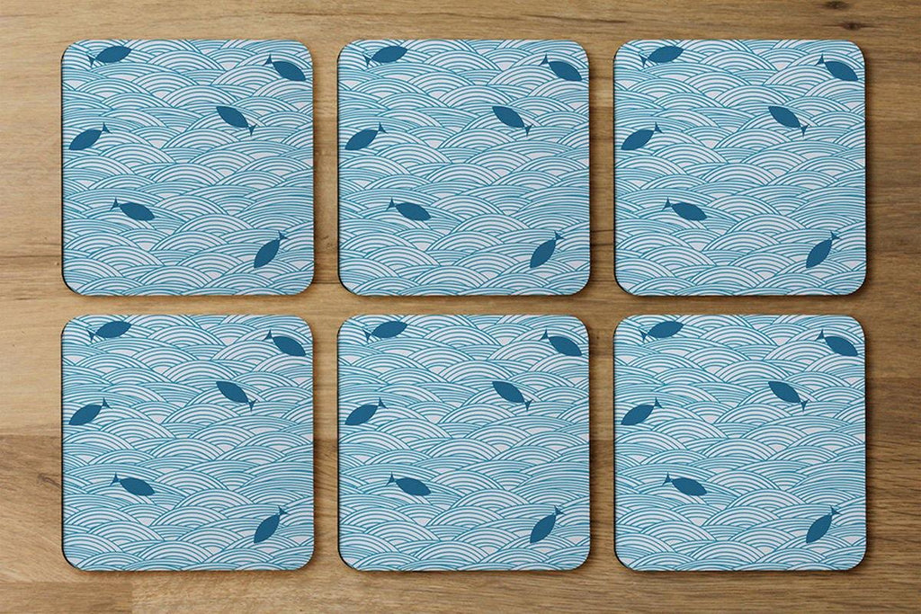 Waves & Fish (Coaster) - Andrew Lee Home and Living