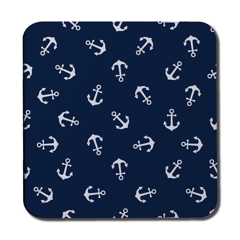 Anchors on Navy Background (Coaster) - Andrew Lee Home and Living