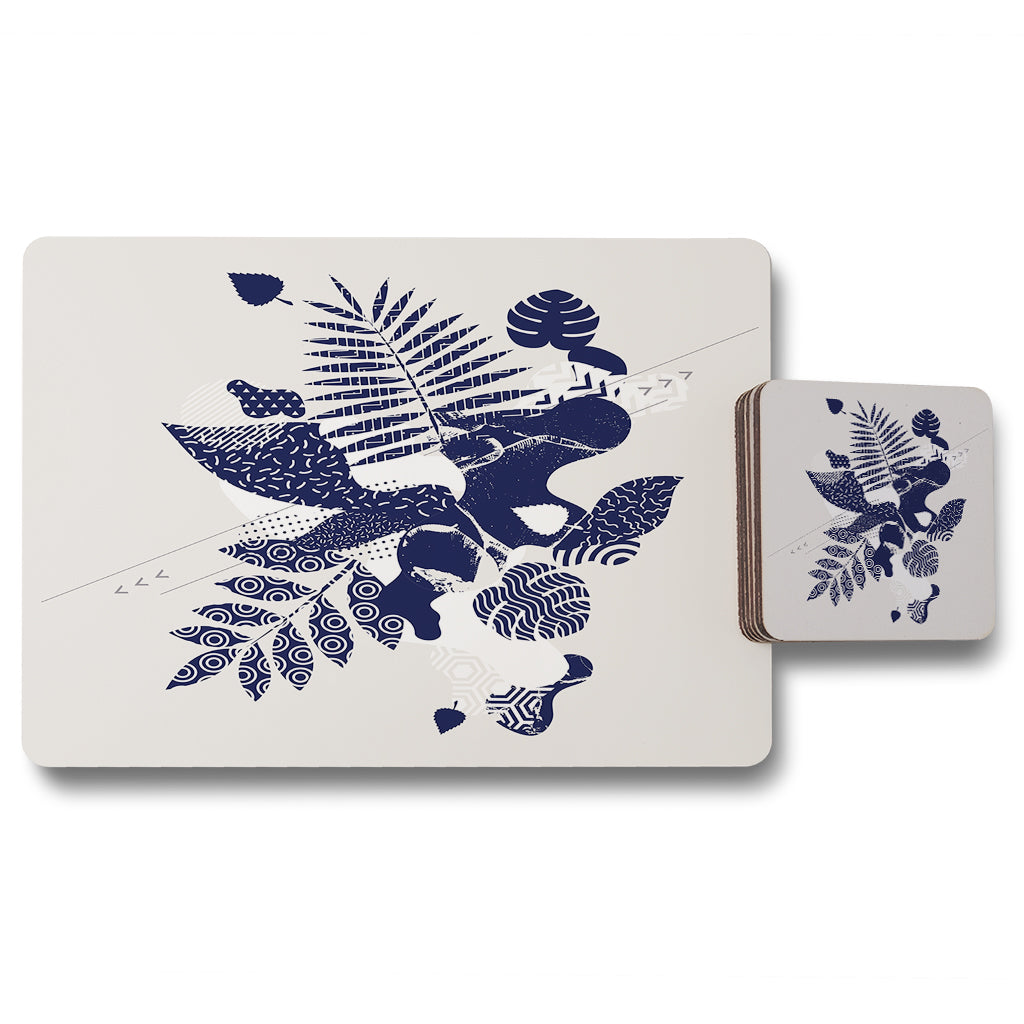 New Product Decorative Leaf Prints (Placemat & Coaster Set)  - Andrew Lee Home and Living