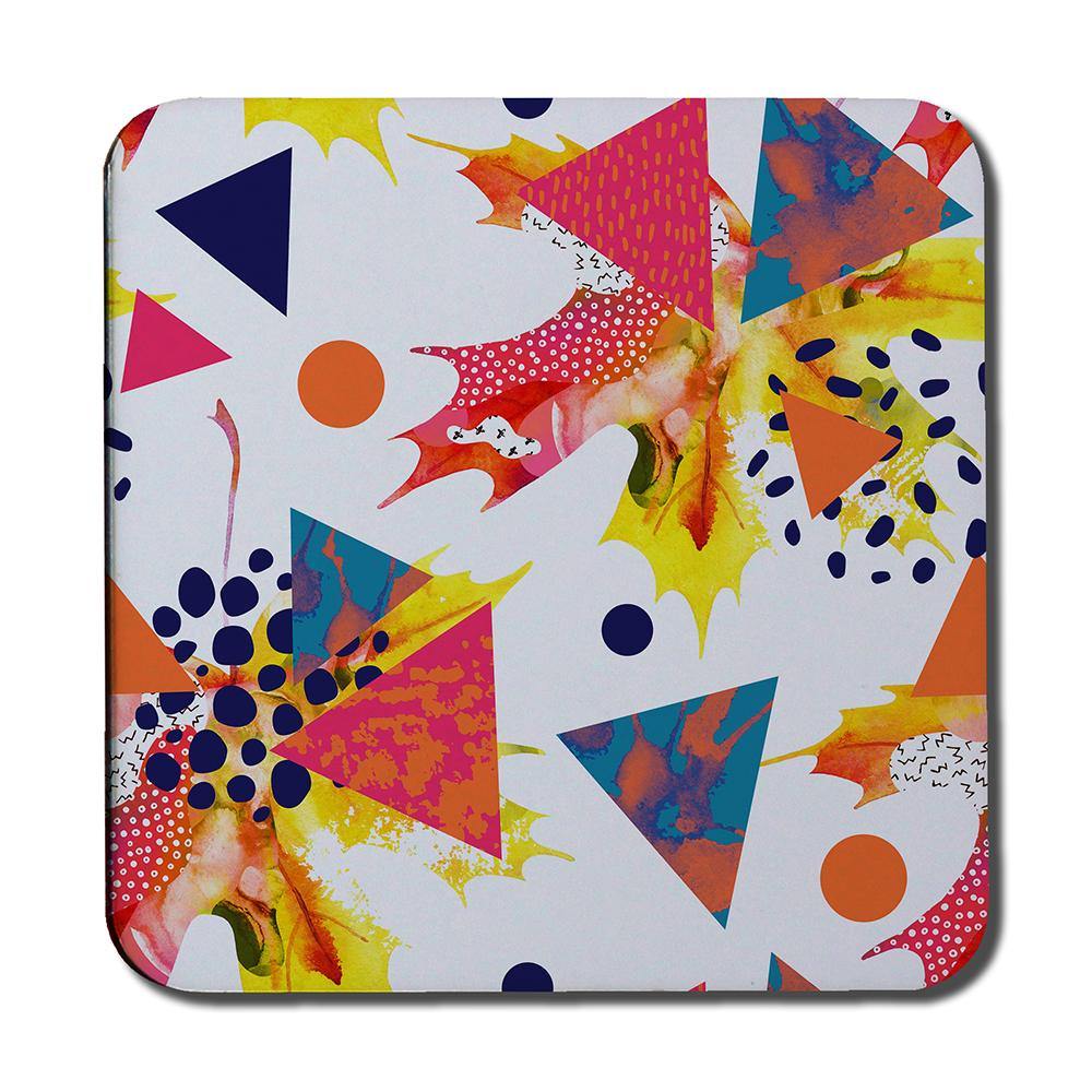 Maple Leaves & Geometric Patterns (Coaster) - Andrew Lee Home and Living
