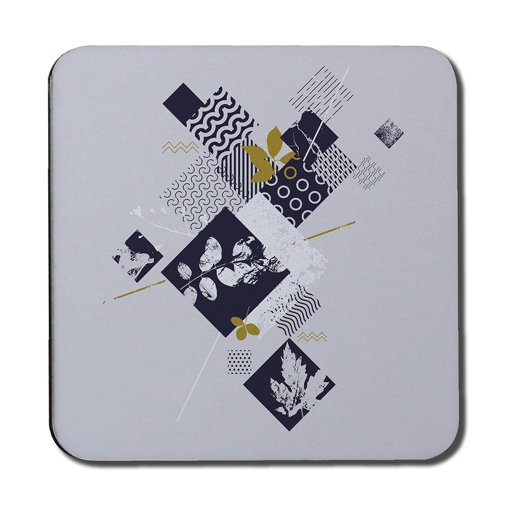 Geometric Squares & Leaves (Coaster) - Andrew Lee Home and Living