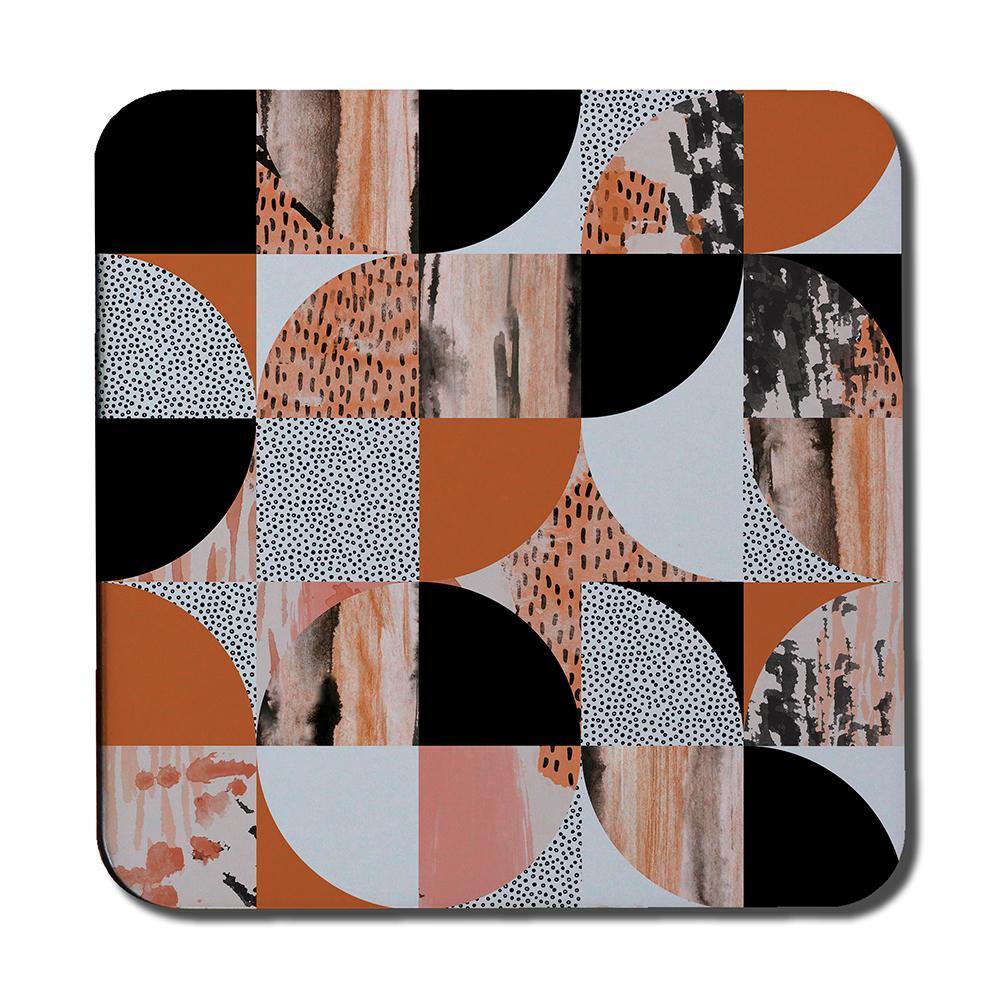Geometric Circles in Autumn Colours (Coaster) - Andrew Lee Home and Living