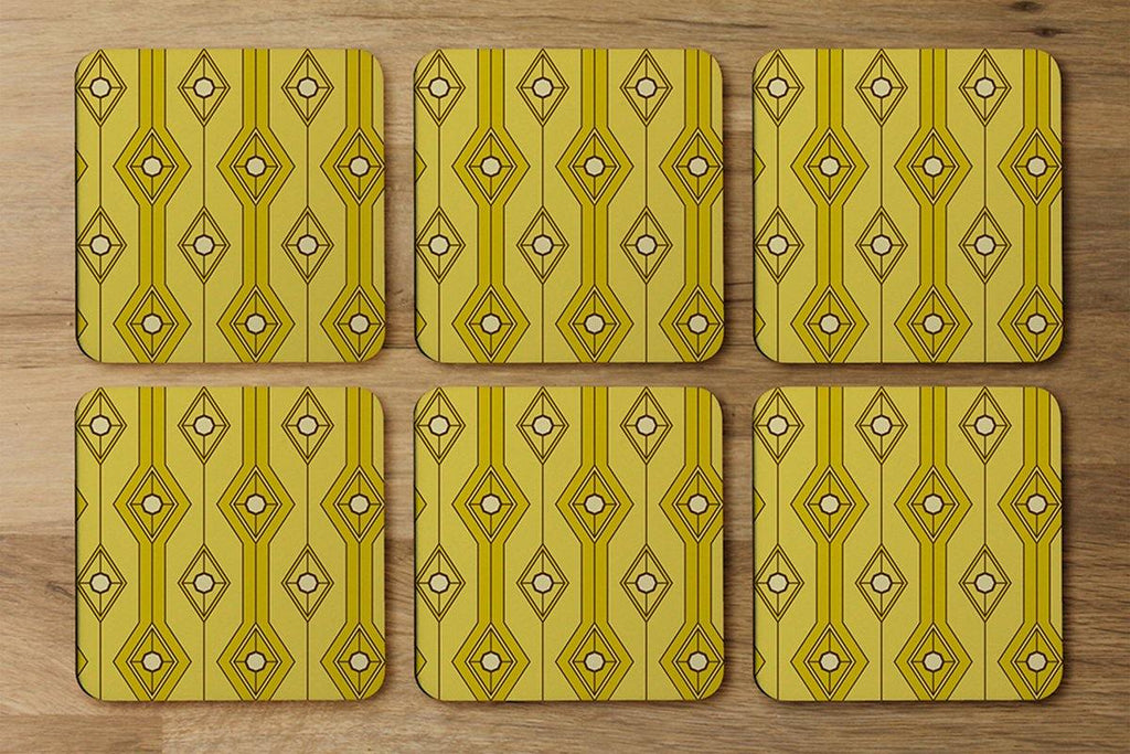 Yellow Geometric (Coaster) - Andrew Lee Home and Living