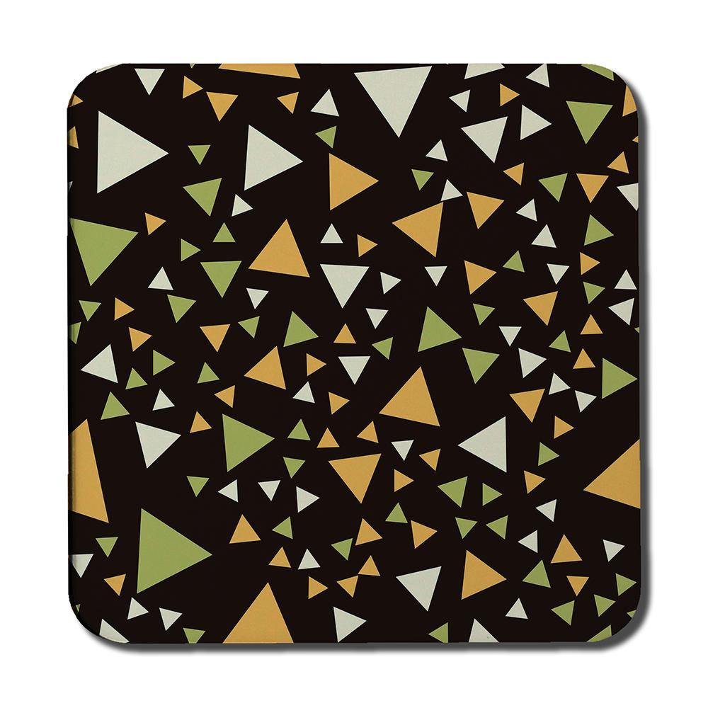 Yellow Green Triangles (Coaster) - Andrew Lee Home and Living