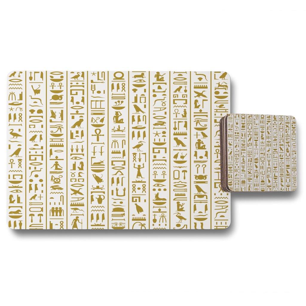 Acient Egyptian Heiroglyphs (Placemat & Coaster Set) - Andrew Lee Home and Living