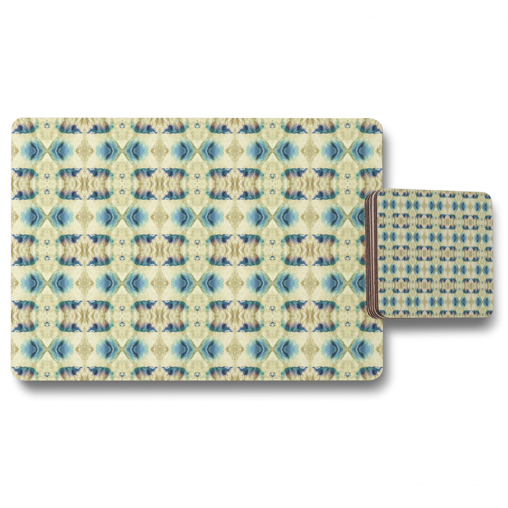 New Product Psychedelic Geometric Pattern (Placemat & Coaster Set)  - Andrew Lee Home and Living