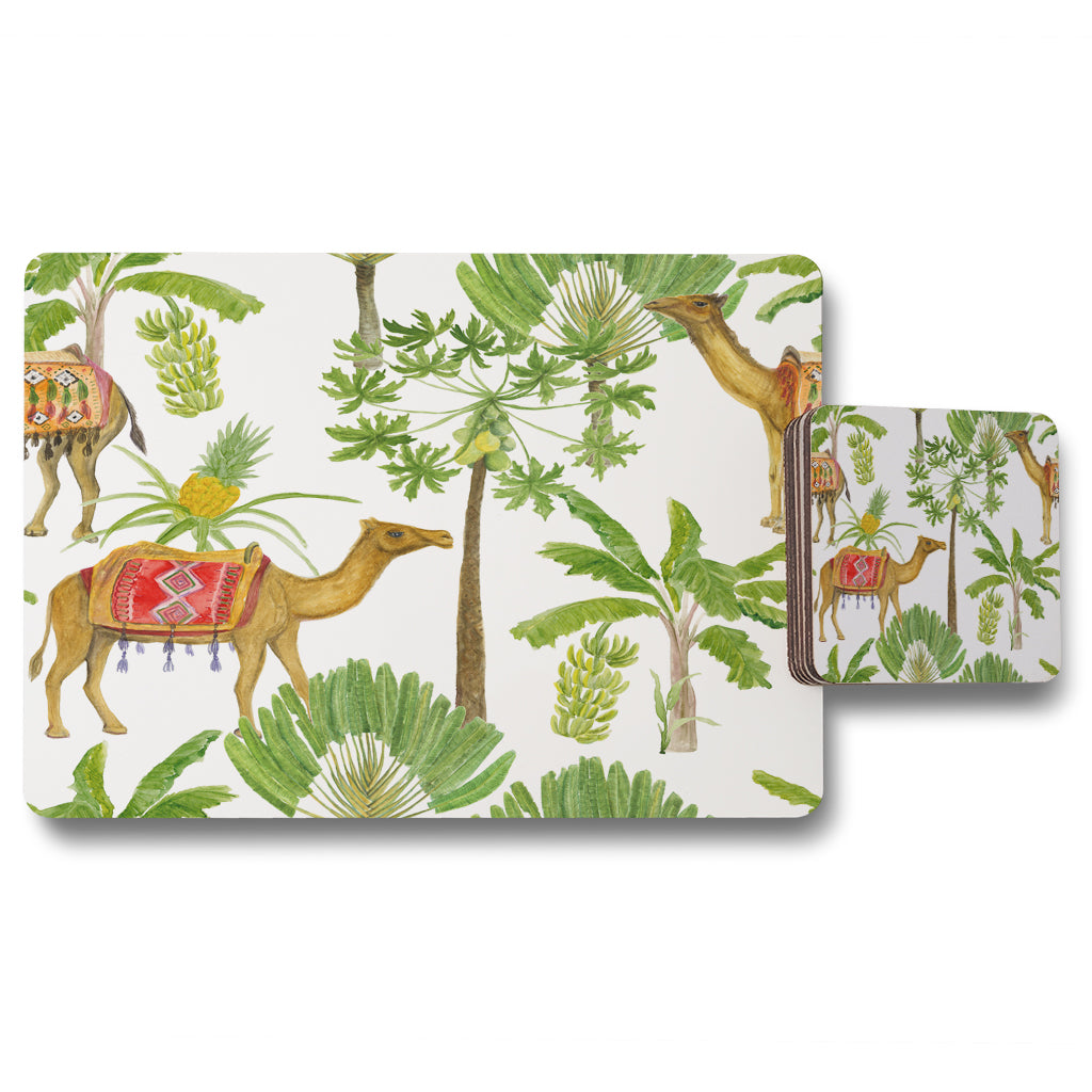 New Product Camels & Palm Trees (Placemat & Coaster Set)  - Andrew Lee Home and Living