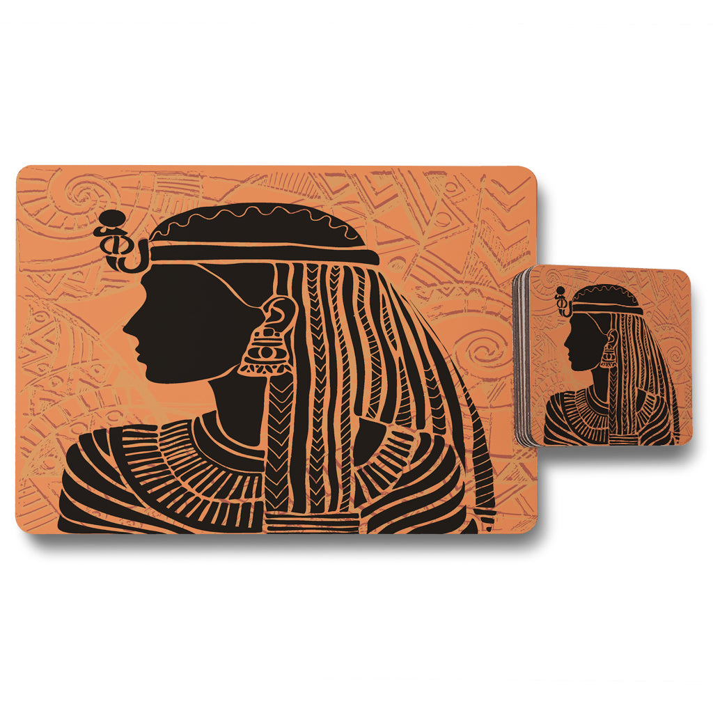 New Product Egyptian Women on Orange (Placemat & Coaster Set)  - Andrew Lee Home and Living