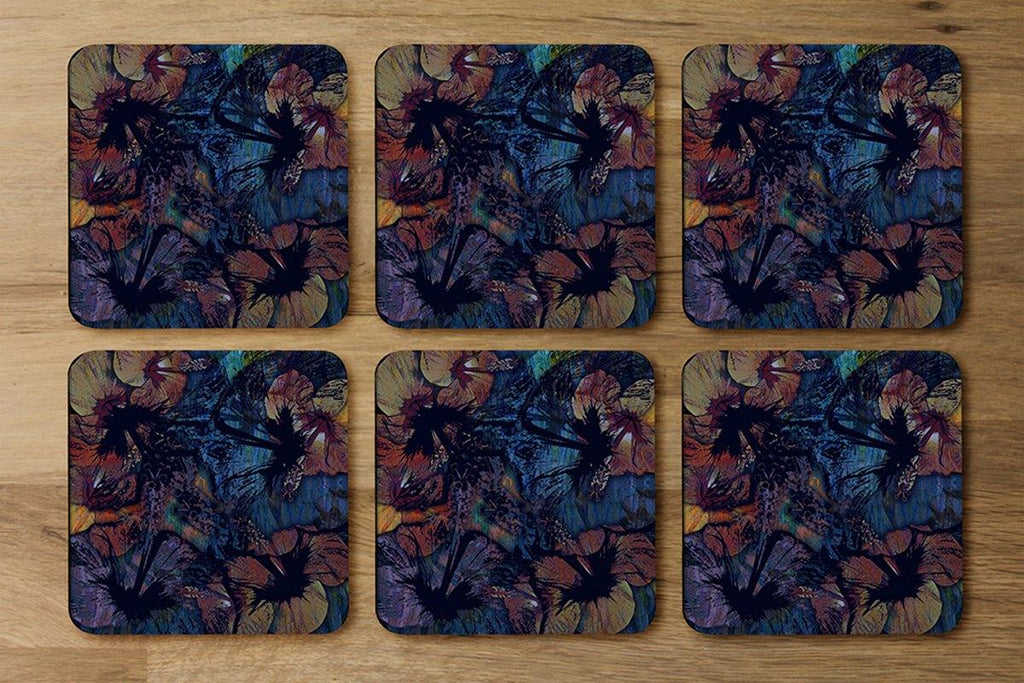 Grunge Flower Print (Coaster) - Andrew Lee Home and Living