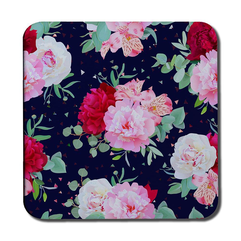 Roses on Navy (Coaster) - Andrew Lee Home and Living