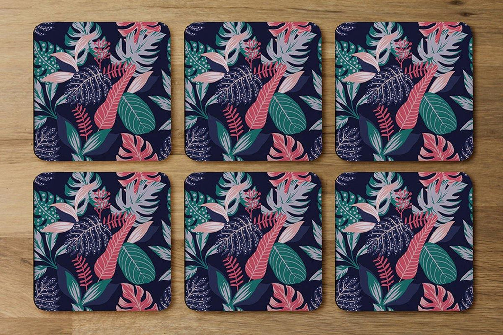 Tropical Plant Leaves (Coaster) - Andrew Lee Home and Living